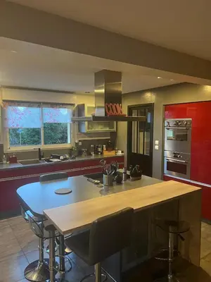 Cuisine ou kitchenette dans l'établissement Chambre chez l'habitant