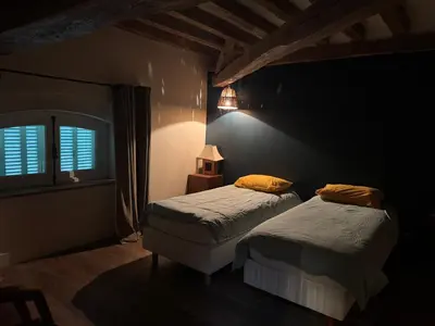 Un ou plusieurs lits dans un hébergement de l'établissement Magnifique maison de famille, 7 chbres,13 lits, 5' zoo