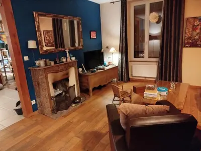 Télévision ou salle de divertissement dans l'établissement Grande chambre cosy avec salle de bain proche centre ville Le Mans