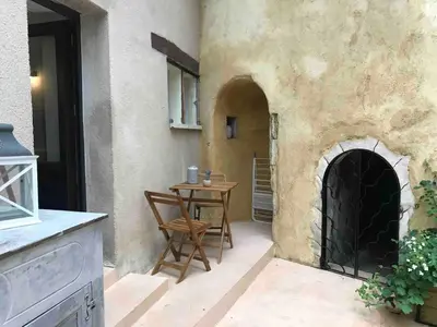 Terrasse ou espace extérieur de l'établissement Charming 3 star gîte En 1737
