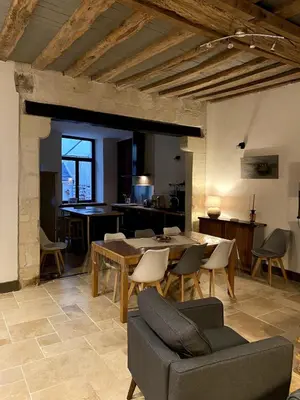 Coin salon dans l'établissement Charming 3 star gîte En 1737