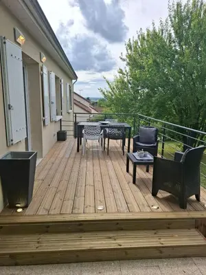 Balcon ou terrasse dans l'établissement Ker'mima in Antoigné Châtellerault