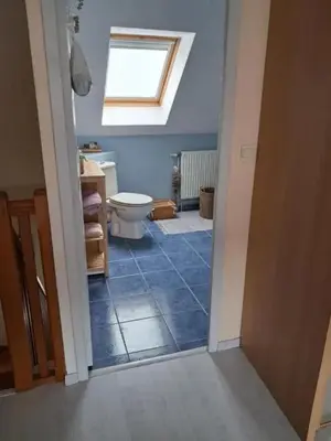 Salle de bains dans l'établissement Appartement lumineux avec jardin à Le Mans, 35 m², 2 pers.