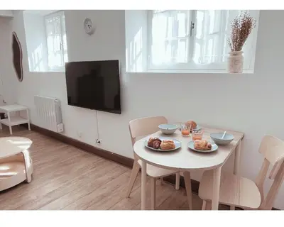 Télévision ou salle de divertissement dans l'établissement Studio Le Ptit Détour - Classé 2 étoiles - Proche de la gare de Blois à 2h de Paris