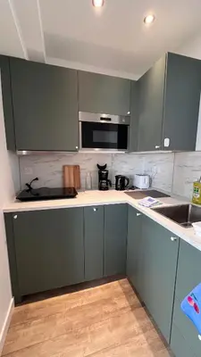 Cuisine ou kitchenette dans l'établissement Studio Le Ptit Détour - Classé 2 étoiles - Proche de la gare de Blois à 2h de Paris