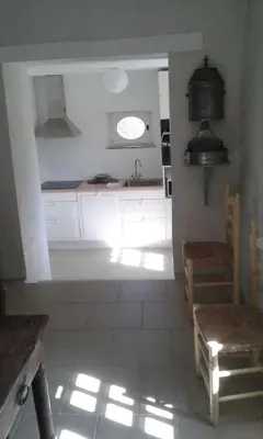 Cuisine ou kitchenette dans l'établissement Gîte De Serre