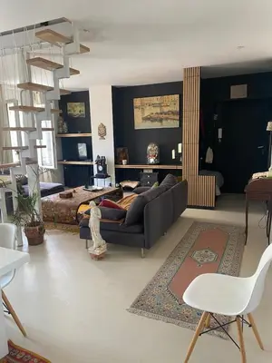 Coin salon dans l'établissement T3 lumineux et moderne Plein centre, Gare et Tram à 50m