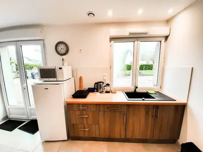 Cuisine ou kitchenette dans l'établissement Independent Studio in Amboise