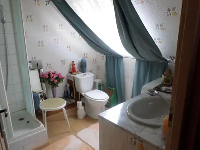 Salle de bains dans l'établissement Les Renaudines
