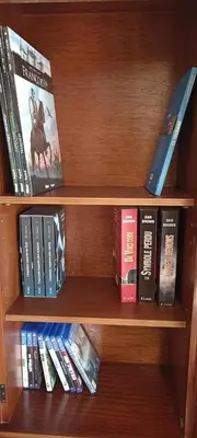 Bibliothèque dans la maison de vacances