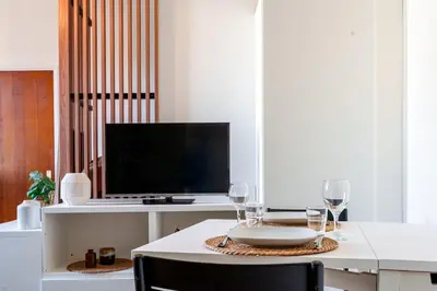 Télévision ou salle de divertissement dans l'établissement Douceur de Loire Studio Cosy