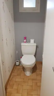 Salle de bains dans l'établissement Gite à Lulu