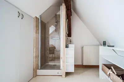 Salle de bains dans l'établissement Duplex 55 Grand Duplex en plein centre de Tours