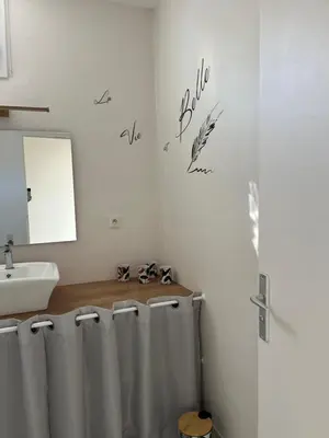 Salle de bains dans l'établissement Appart Cosy Centre ville -proche gare