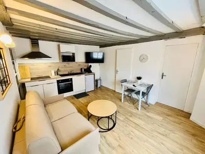 Cuisine ou kitchenette dans l'établissement Le Louis XII - Studio entre Loire et Château Royal - Manoir de la Concorde