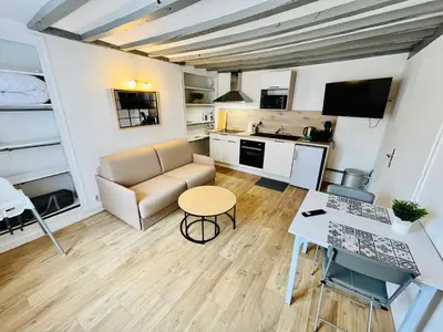 Cuisine ou kitchenette dans l'établissement Le Louis XII - Studio entre Loire et Château Royal - Manoir de la Concorde