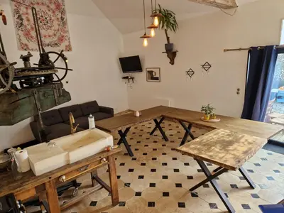 Coin salon dans l'établissement Maison de vigneron