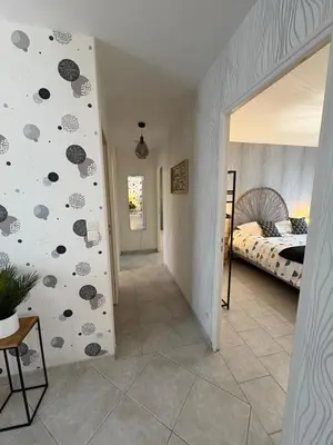 Un ou plusieurs lits dans un hébergement de l'établissement Les Rives Cosson, Cheverny-Chambord-Zoo de Beauval - WIFI - 3 chambres, 4 lits, 1 sdb