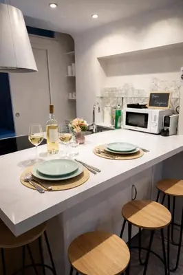 Cuisine ou kitchenette dans l'établissement Le Maréchal Deluxe