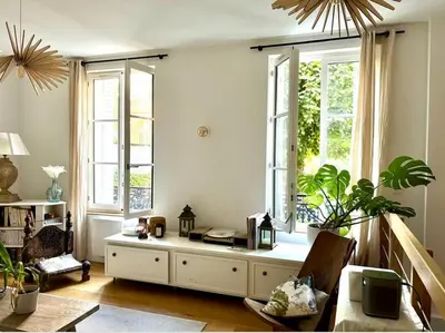 Coin salon dans l'établissement L'Appartement Buffon - Coeur de Tours