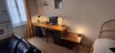 Télévision ou salle de divertissement dans l'établissement Studio équipé - Vieux Tours - Quartier des Halles