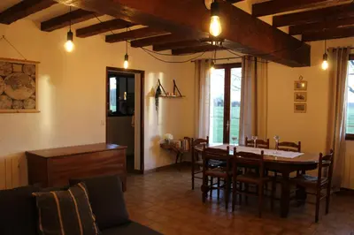 Coin salon dans l'établissement Charmante maison à la campagne