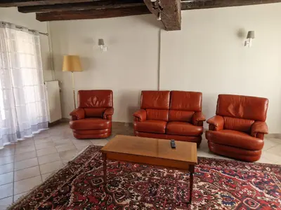 Coin salon dans l'établissement Maison Le Thuau