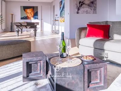 Coin salon dans l'établissement Appartement d Exception - Hyper Centre - 3 suites, Parking & Billard