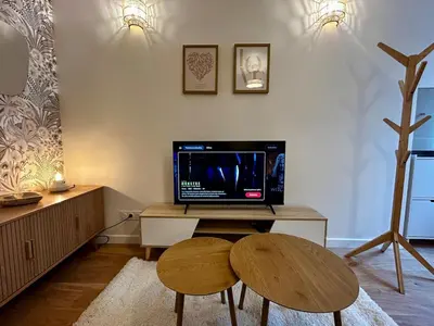 Télévision ou salle de divertissement dans l'établissement Cosy 24 - Le Mans City Center