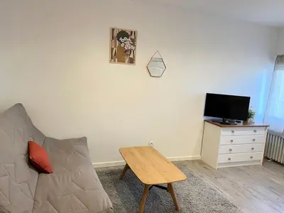 Télévision ou salle de divertissement dans l'établissement Agreable studio proche du circuit du Mans