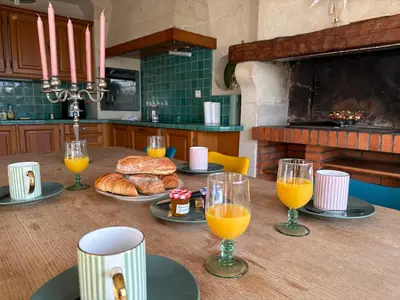 Options de petit-déjeuner proposées aux clients de l'établissement Bois Sangha Maison 3 chambre avec jardin clos