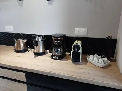 Plateau bouilloire dans l'établissement La Boivinière