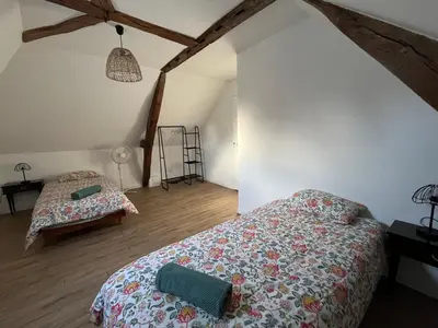 Un ou plusieurs lits dans un hébergement de l'établissement L'ancienne Tonnellerie