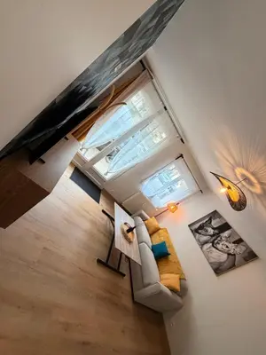 Coin salon dans l'établissement Appartement cosy au cœur du Mans Proche Centre-Ville