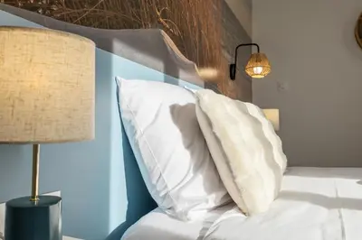 Un ou plusieurs lits dans un hébergement de l'établissement 301 Chanzy - T1 Bord de Mer - Lumineux & Cosy - 3P