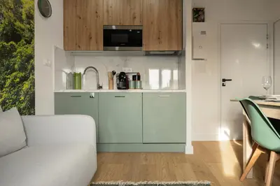 Cuisine ou kitchenette dans l'établissement 302 Chanzy - Jungle Chic - T1 Dépaysant - Centre