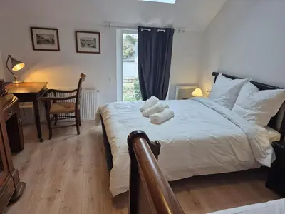 Un ou plusieurs lits dans un hébergement de l'établissement Maison de la Croix Verte - Gite 13 personnes a Chambourg