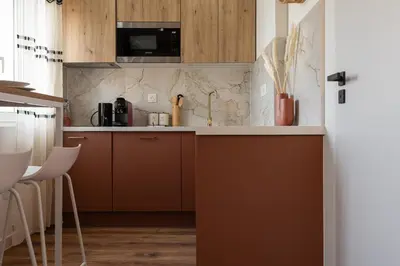 Cuisine ou kitchenette dans l'établissement 305 Chanzy - Ethnique Chic - Studio Premium - Wifi