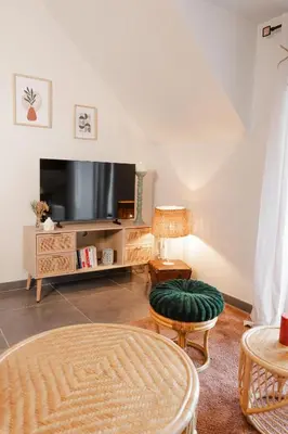 Télévision ou salle de divertissement dans l'établissement Le Logis 87m2 - Maison lumineuse près de Blois