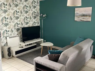 Télévision ou salle de divertissement dans l'établissement Chat-Douillet