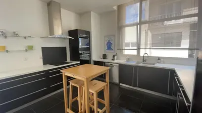 Cuisine ou kitchenette dans l'établissement test
