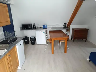 Cuisine ou kitchenette dans l'établissement gite de la Grand Maison le Châtaigner