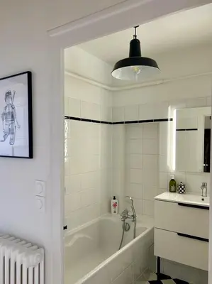 Salle de bains dans l'établissement Appartement vue sur Loire