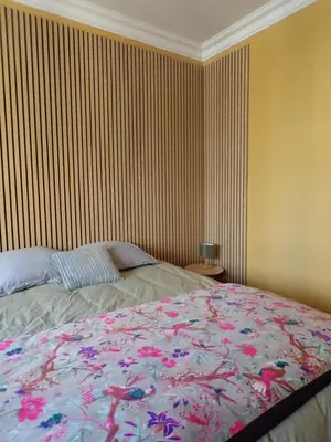 Un ou plusieurs lits dans un hébergement de l'établissement Duplex 6 people Near Tram Circuit Station