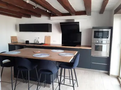Cuisine ou kitchenette dans l'établissement Gites au fil des châteaux de la Loire