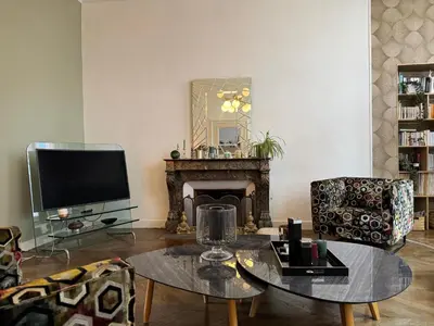 Télévision ou salle de divertissement dans l'établissement Maison de charme centrale & jardin - 24h du Mans