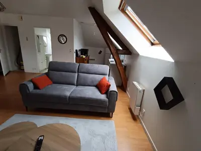 Coin salon dans l'établissement Le calme de montaupin