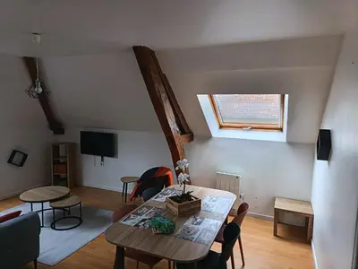Télévision ou salle de divertissement dans l'établissement Le calme de montaupin