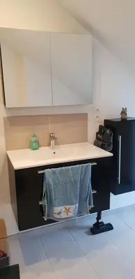 Cuisine ou kitchenette dans l'établissement Chambre chez l'habitant circuit 24h Boulerie Jump