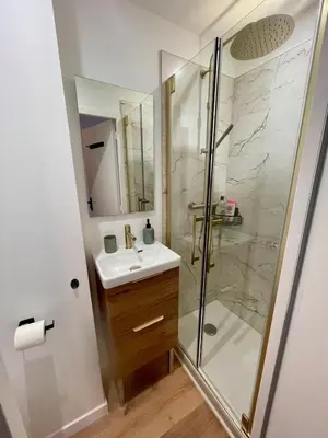 Salle de bains dans l'établissement Appartement au calme, coeur de ville